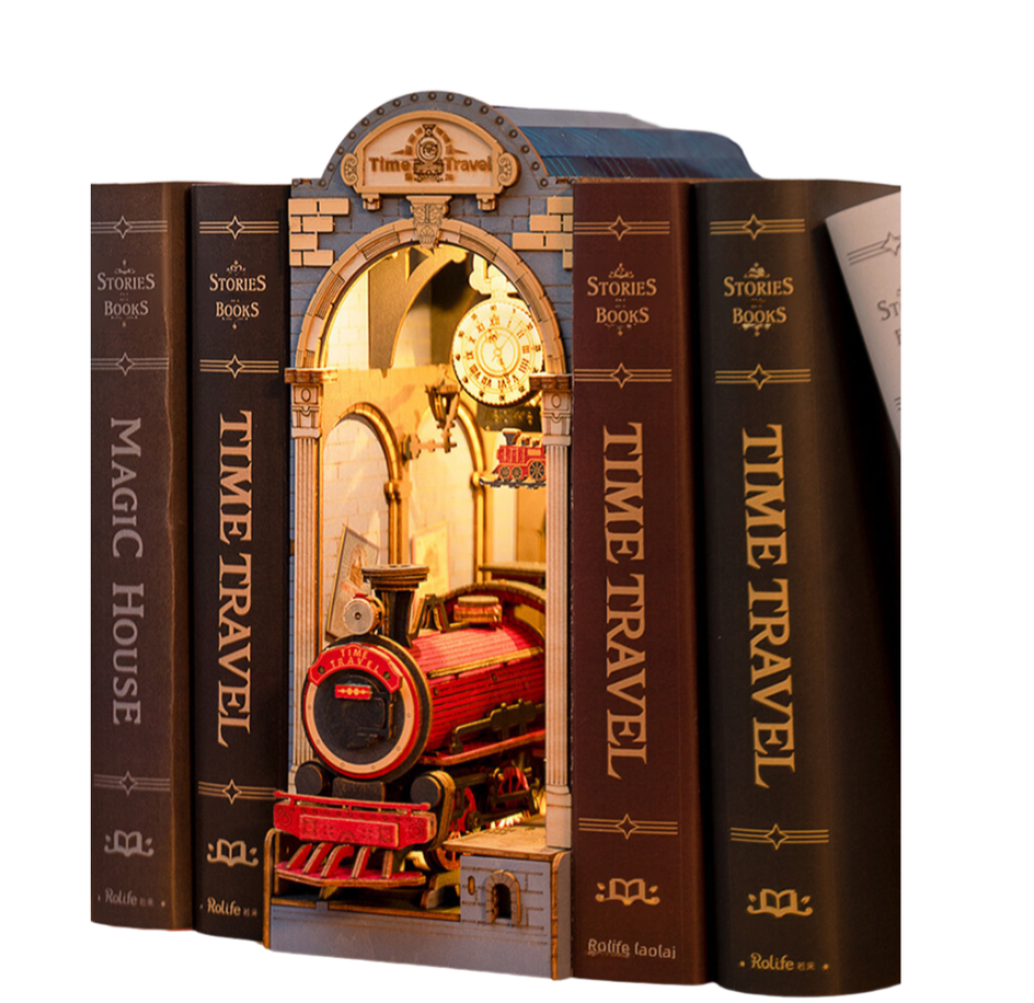 3D Wooden Puzzle Illuminated Book Spine